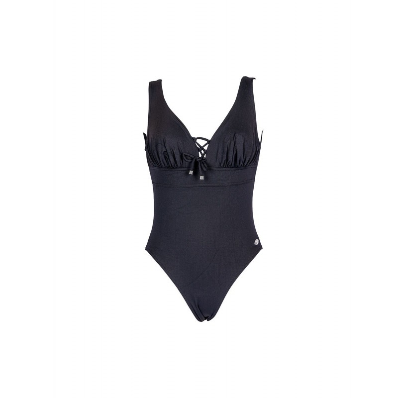 Maillot de Bain Gainant 1 Pièce Bonnet E-G noir