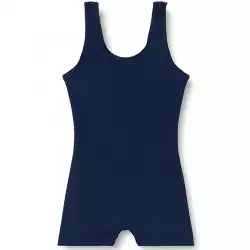 Combishort de natation et sport pour fille - Uni marine, tailles 4 à 14 ans