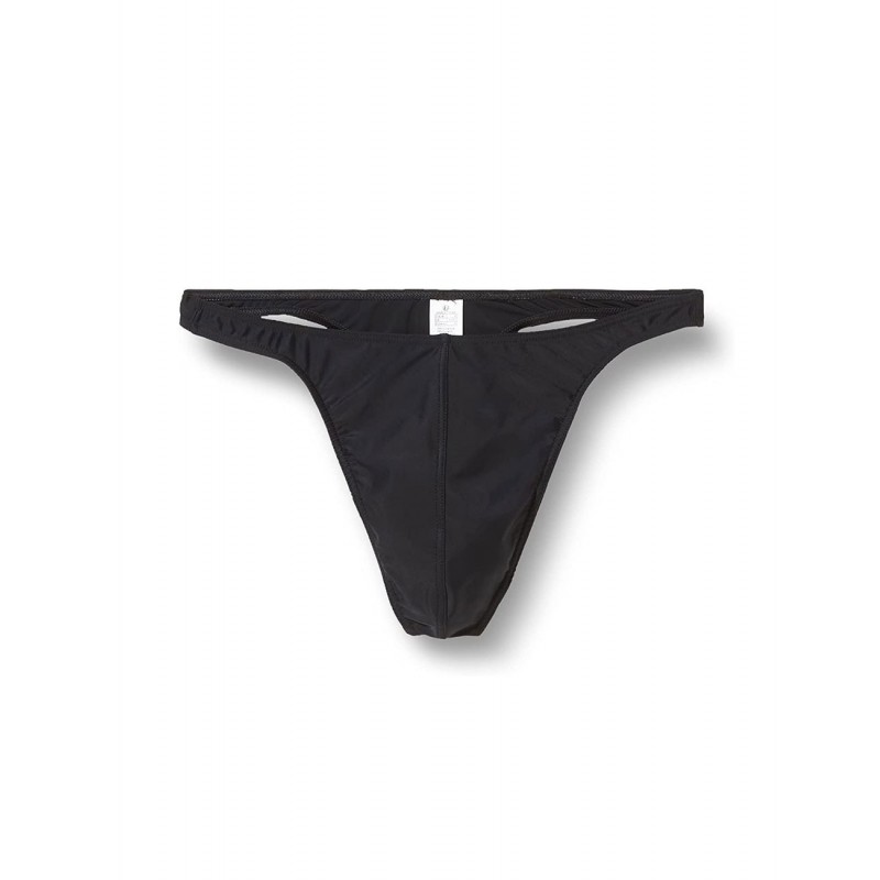 String de Bain Homme Uni Noir - Élégant & Confortable - Tailles 36 à 48