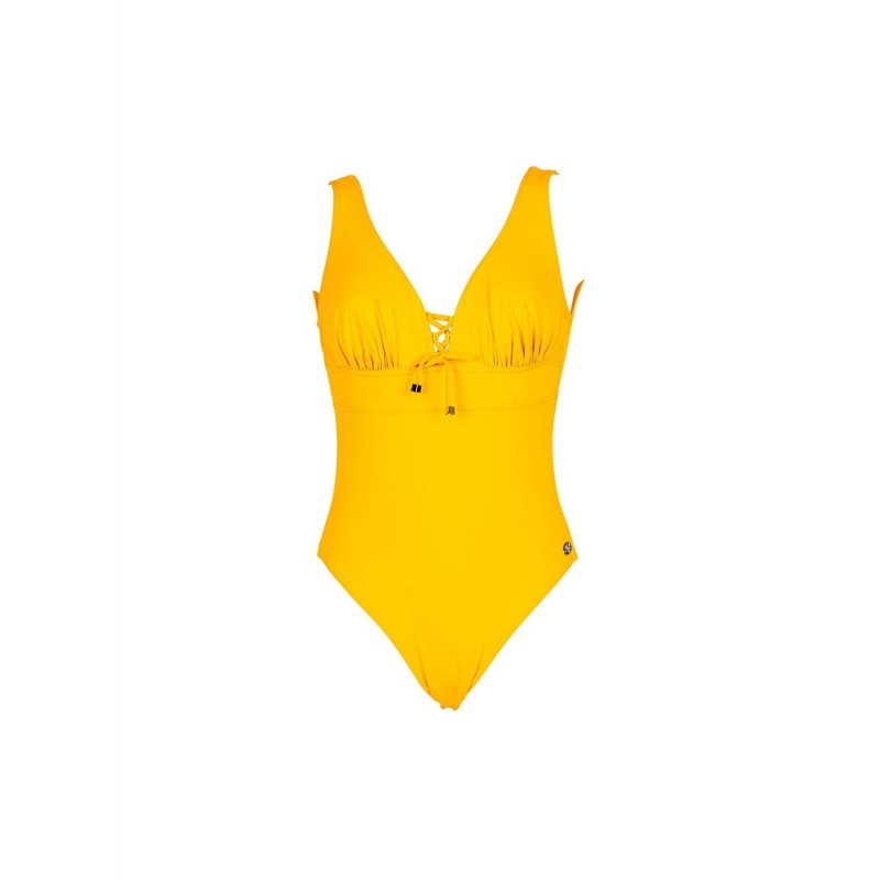 Maillot de bain femme jaune 1 pièce gainant bonnet C Maillot de bain femme jaune 1 pièce gainant bonnet C