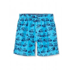 Boardshort Turquoise Poisson pour Garçons 10-14 ans