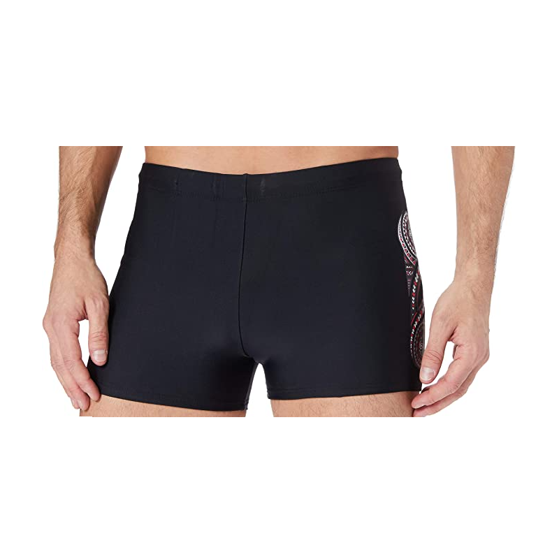 Shorty de Bain Homme Noir - Design Tribal - Ajustable - Tailles 0 à 6