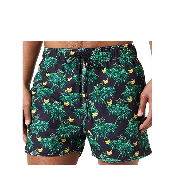 Boardshort Tropical Haute Pression - Motif Palmier & Banane - Tailles S à L