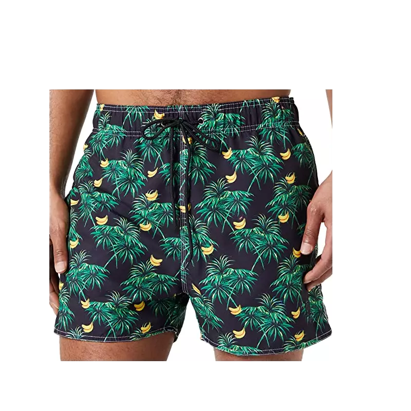 Boardshort Tropical Haute Pression - Motif Palmier & Banane - Tailles S à L