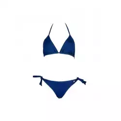 Bas de maillot de bain femme brésilien tanga uni marine