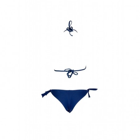 Bas de maillot de bain femme brésilien tanga uni marine