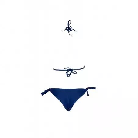 Bas de maillot de bain femme brésilien tanga uni marine