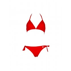 Bas de maillot de bain femme brésilien tanga uni rouge