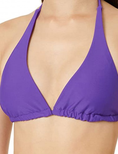 Haut de maillot triangle violet coques amovibles, disponibles du 36 au 46