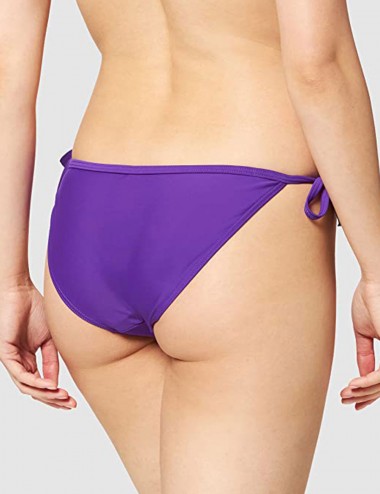 Culotte ficelle de maillot de bain femme uni violet, du 36 au 46