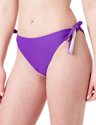 Bas de bikini brésilien violet - réglable cotés du 36 au 46