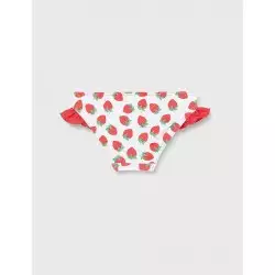 Bas de maillot fillette avec imprimé fraises et volants, du 12 mois au 8 ans