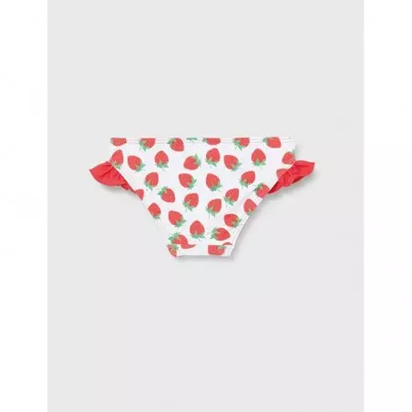 Bas de maillot fillette avec imprimé fraises et volants, du 12 mois au 8 ans