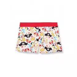 Boxer de bain garçon imprimé pirates, ceinture rouge, du 12 mois au 8 ans