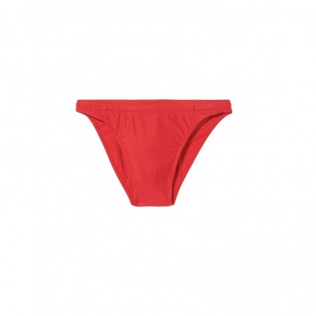 Slip de bain brésilien homme uni rouge  - taille 1 à 6