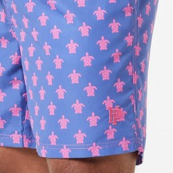 Boardshort motif Tortue Rose - Violet - Tailles S à XL