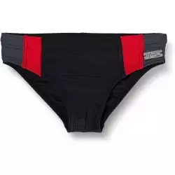 Slip Maillot de bain garcon uni noir tricolore permanent
