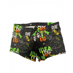 Short de bain uni orange fluo taille S à XXL