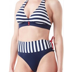 Maillot de Bain 1 Pièce Femme rayé bleu marine - ACID Future