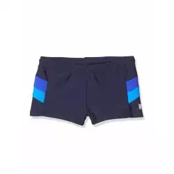 Boxer de bain garçon tricolore marine et bleu - 4 à 14 ans