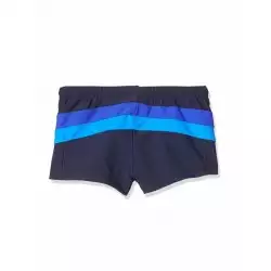 Boxer de bain garçon tricolore marine et bleu - 4 à 14 ans