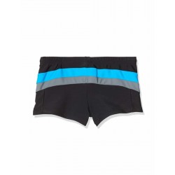 Shorty de bain garçon tricolore noir, bleu et gris - 4 à 14 ans