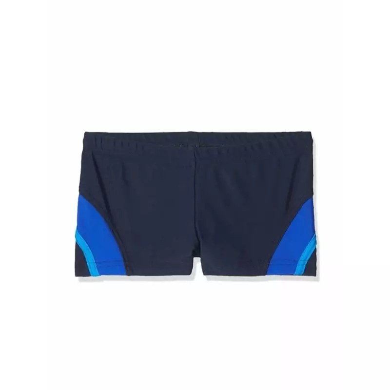 Boxer de bain garçon tricolore marine, bleu et turquoise - 4 à 14 ans