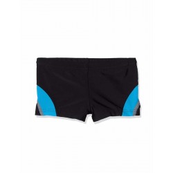 Shorty de bain garçon tricolore noir, turquoise et gris - 4 à 14 ans