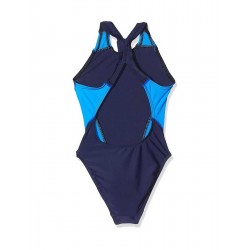 Maillot de bain 1 pièce fille piscine marine et bleu, 4 au 14 ans