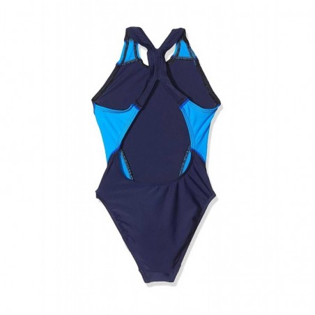 Maillot de bain 1 pièce fille piscine marine et bleu, 4 au 14 ans