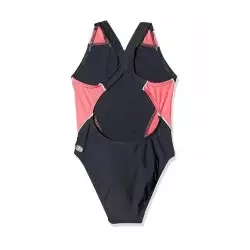 Maillot de bain 1 pièce fille piscine noir et rose, 4 au 14 ans