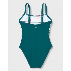 Maillot 1 pièce fillette, imprimé feuillage, 8 à 16 ans