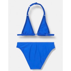 2 pieces fille triangle ajustable culotte classique bleu electrique tailles 4 a 14 ans