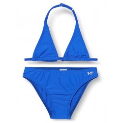 Maillot 2 pièces Triangle ajustable & culotte classique, bleu électrique, tailles 4 à 14 ans