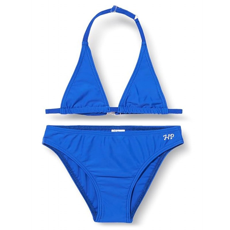 Maillot 2 pièces Triangle ajustable & culotte classique, bleu électrique, tailles 4 à 14 ans