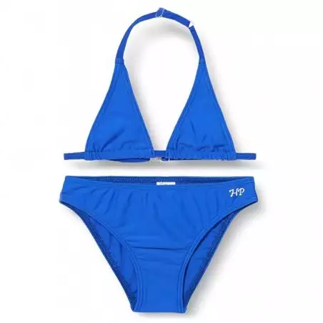 2 pièces fille, triangle ajustable & culotte classique, bleu électrique, tailles 4 à 14 ans