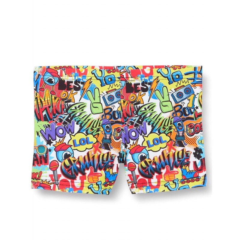 Boxer de bain bébé / garçon motif graffitis colorés, 1 - 8 ans