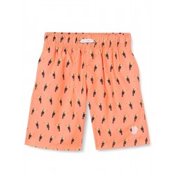 Boardshort garçon orange imprimé pélican 6-16 ans