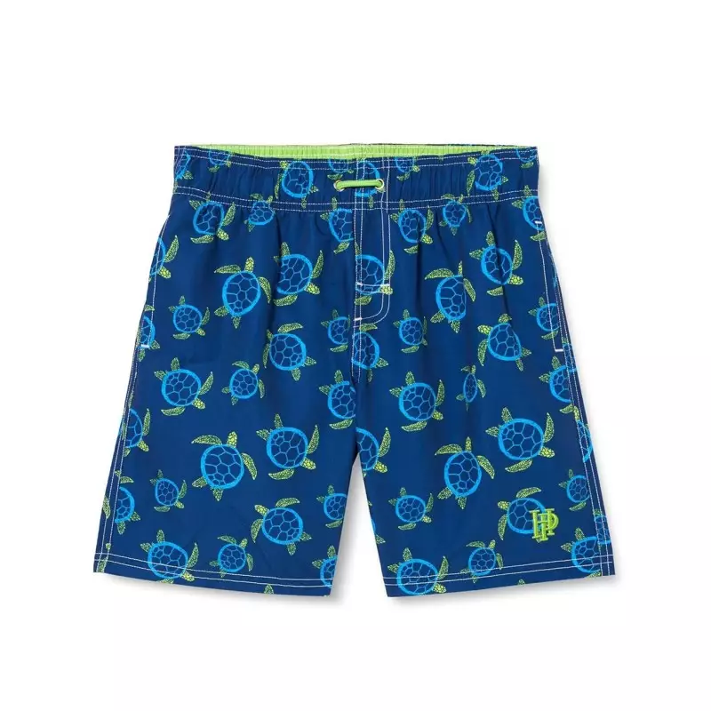Boardshort garçon bleu motif tortues 6-16 ans