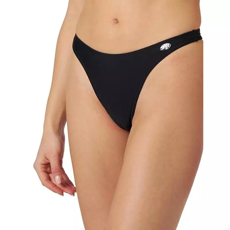String de Bain Noir Femme – Bas de Maillot Échancré Uni Sexy