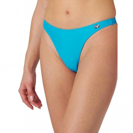 String de Bain turquoise Femme – Bas de Maillot Échancré Uni Sexy