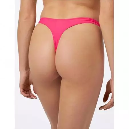 String de Bain rose fluo Femme – Bas de Maillot Échancré Uni Sexy
