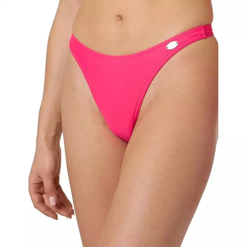String de Bain rose fluo Femme – Bas de Maillot Échancré Uni Sexy
