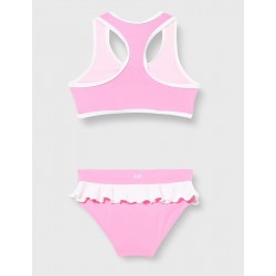 2 pièces fillette brassière rose et blanc chat,  2 ans - 8 ans