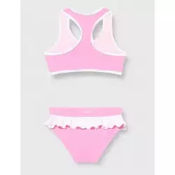 2 pièces fillette brassière rose et blanc chat,  2 ans - 8 ans