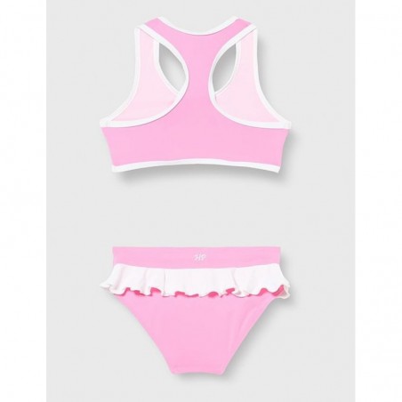 2 pièces fillette brassière rose et blanc chat,  2 ans - 8 ans