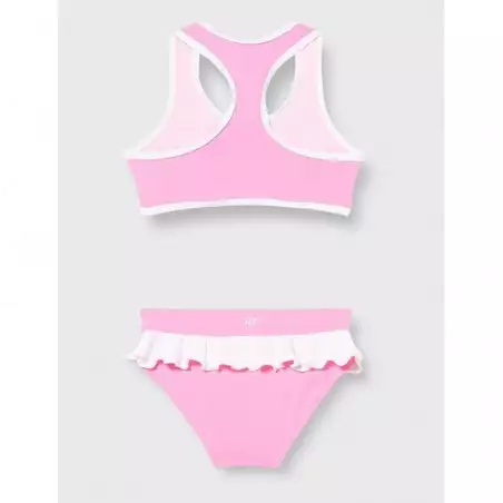 2 pièces fillette brassière rose et blanc chat,  2 ans - 8 ans