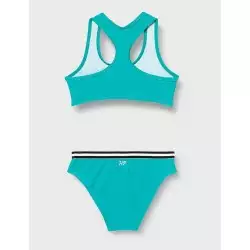 Maillot 2 pièces brassière vert émeraude Tropical Summer, culotte avec galon - du 6 au 16 ans