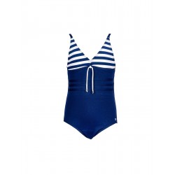 Maillot de bain 2 pièces bandeau uni menthe tissu recyclé du 6 ans