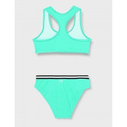 Maillot 2 pièces brassière vert d'eau Tropical Summer, culotte avec galon - du 6 au 16 ans